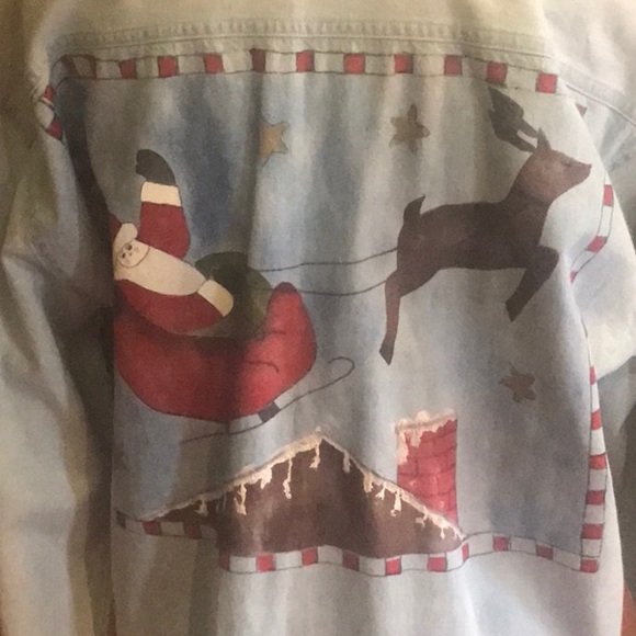 Hand Crafted Tops - Christmas shirt and Christmas button covers